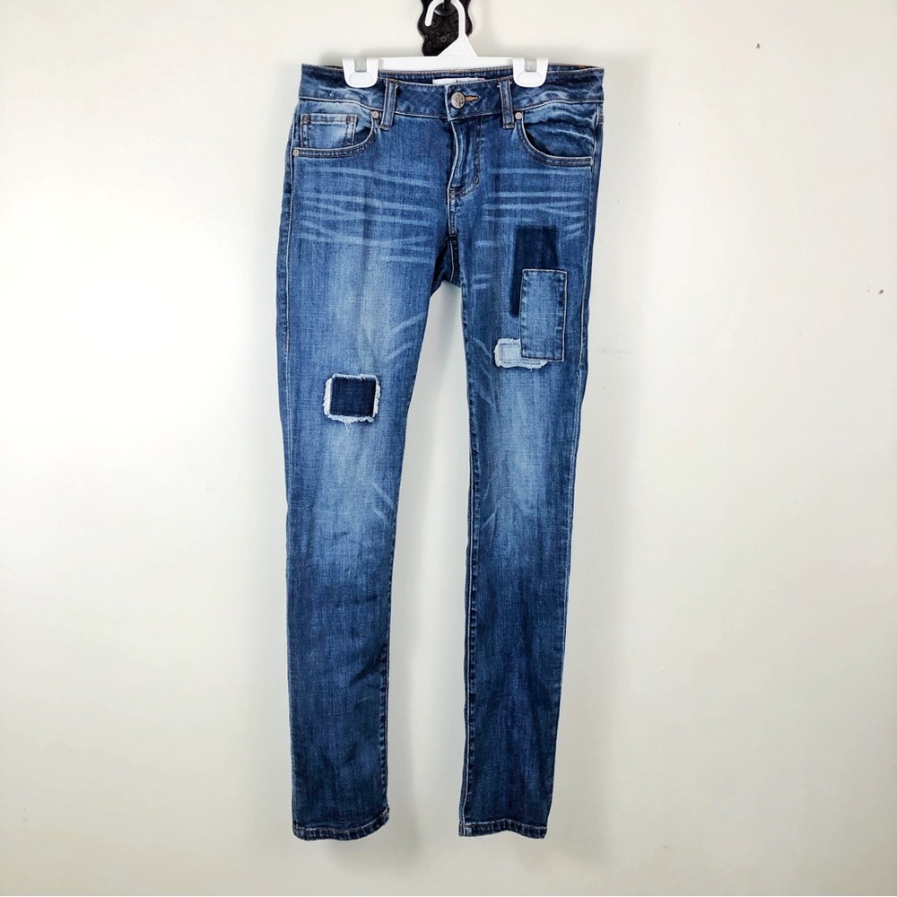 Women’s Blue Patch Slim Jeans